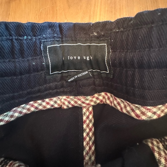 I LOVE UGLY ZESPY M BLACK DROP CROTCH PANTS - Picture 2 of 3